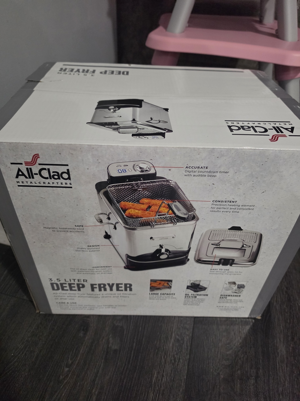 All-Clad Stainless Steel 3.5L Deep Fryer - Silver